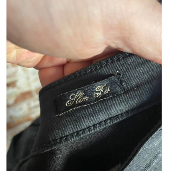 ZARA Slim Fit Ankle Mid Rise Faux Leather Cotton Blend Stretch Skinny Pants - Picture 8 of 10